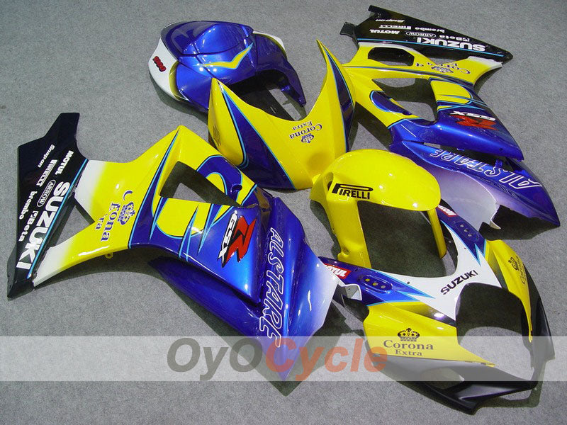 Kit de carénage à injection pour GSX R1000 07-08 - Jaune, Bleu - Corona #OYO87902080 Image principale du produit
