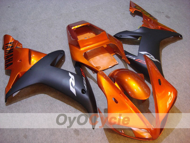 Kit de carénage à injection pour YZF-R1 02-03 - Orange, noir, mat - Style usine #OYO87900814