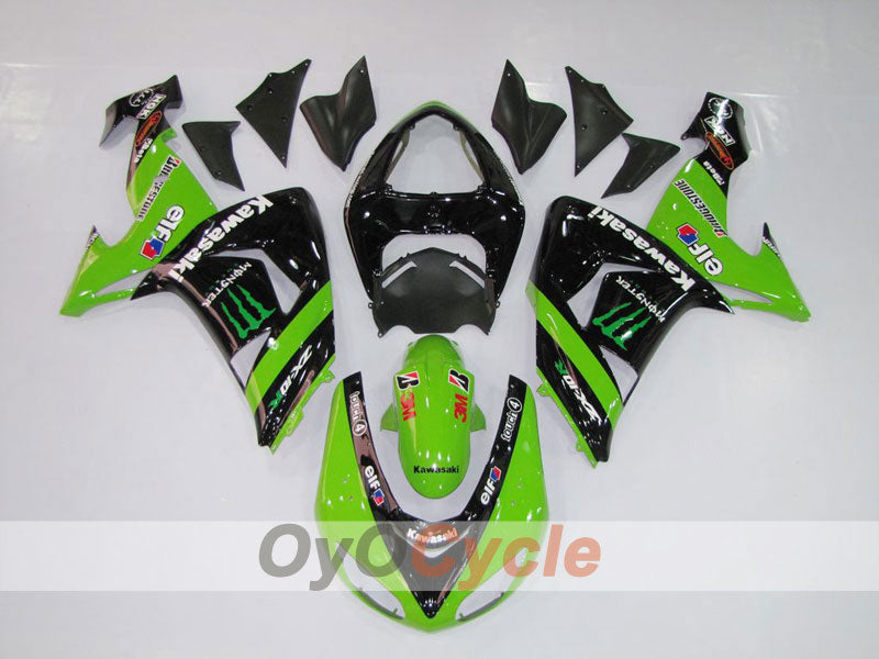 Kit de carénage à injection pour NINJA ZX-10R 06-07 - Vert, Noir - Monster #OYO87901623