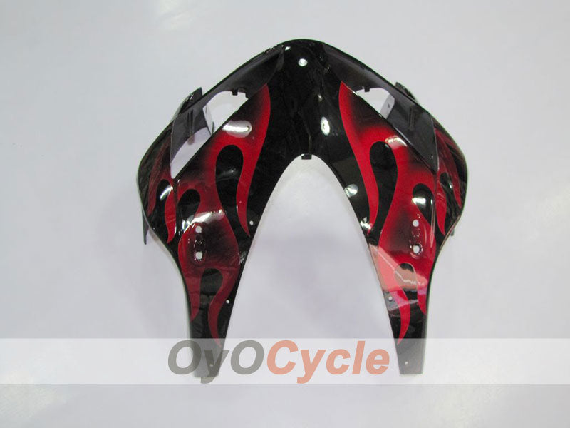 Kit de carénages à injection pour CBR600RR 03-04 - Rouge, noir - Flamme #OYO87902509