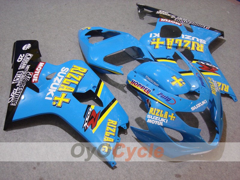 Kit de carénage à injection pour GSXR600 04-05 - Bleu, noir - MOTUL, Rizla+ #OYO87901416