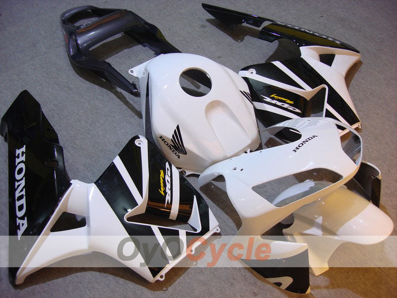 Kit de carénages injectés pour CBR600RR 03-04 - Blanc, Noir - Style d'origine #OYO87902586 Image principale du produit