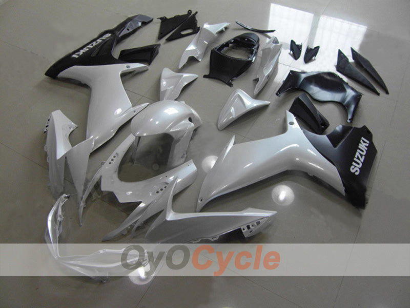 Kit de carénage injecté pour GSX R600 11-26 - Blanc, Noir - Style usine #OYO87903231