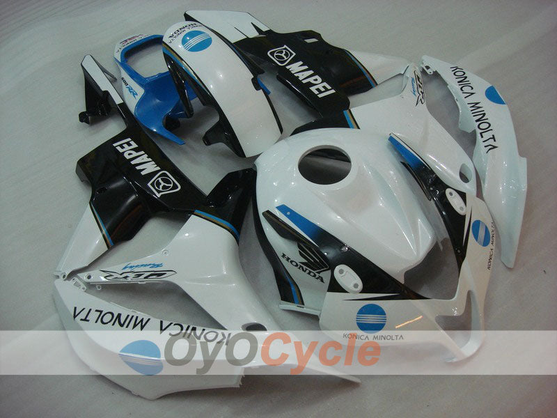 Kit de carénages à injection pour CBR600RR 07-08 - Blanc, noir - Konica Minolta #OYO87900367 Image principale du produit