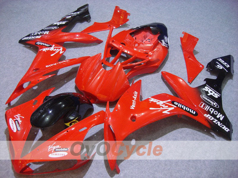 Kit de carénage à injection pour YZF-R1 04-06 - Rouge, noir - DUNLOP #OYO87900817