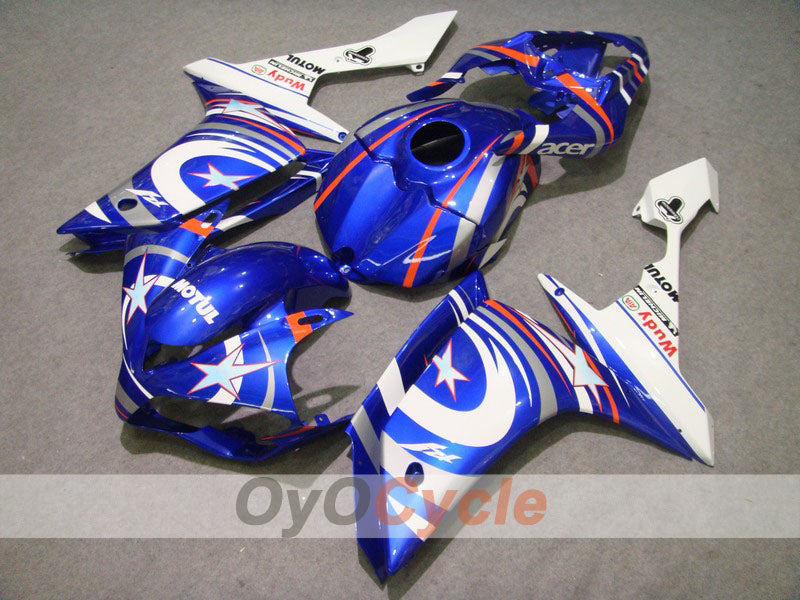 Kit de carénages d’injection pour YZF-R1 07-08 - Bleu, blanc - FIAT, MOTUL #OYO87900854