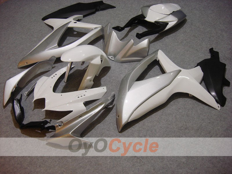 Kit de carénage à injection pour GSX R750 08-10 - Blanc, Argenté - Style usine #OYO87901420 Image principale du produit