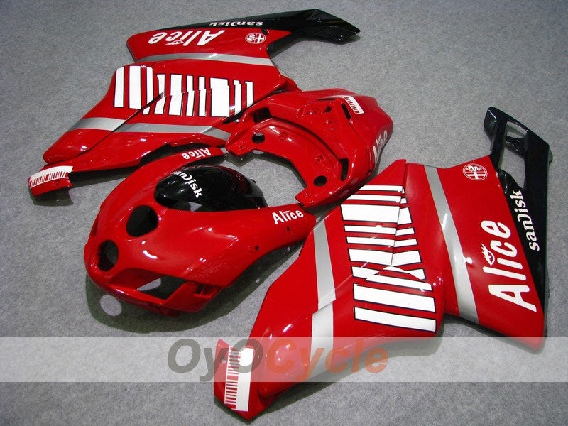 Kit de carénage injecté pour Ducati 749 05-06 - Rouge, noir - Alice #OYO87902149 Image principale du produit