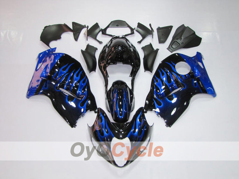 Kit de carénages à injection pour GSXR1300 Hayabusa 99-07 - Bleu, noir - Flamme #OYO87902879 Image principale du produit