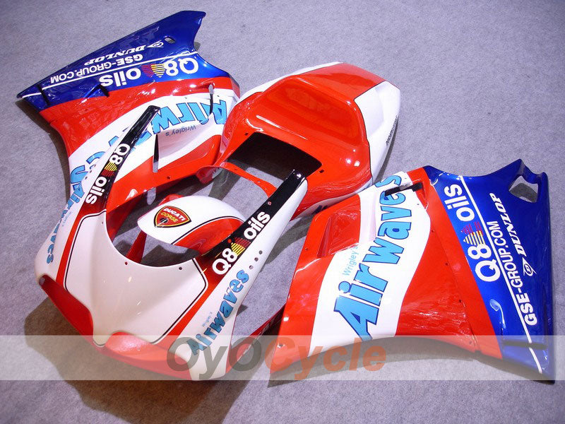 Kit de carénage injecté pour Ducati 748 94-02 - Rouge, Bleu - Airwaves #OYO87901264 Image principale du produit