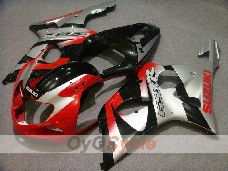 Kit de carénage à injection pour GSX R750 00-03 - Rouge, argent - Style d'origine #OYO87901104