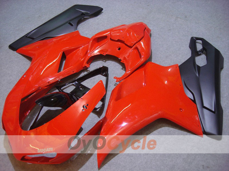 Kit de carénage à injection pour Ducati 1098 07-09 - Rouge, Noir - Style usine #OYO87902311 Image principale du produit