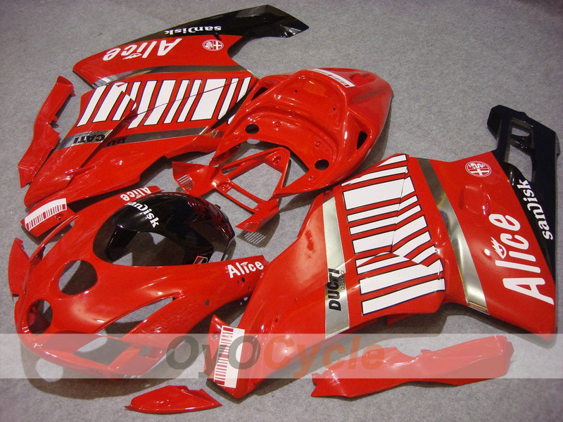 Kit de carénage à injection pour Ducati 999 03-04 - Rouge, Noir - Alice #OYO87902347