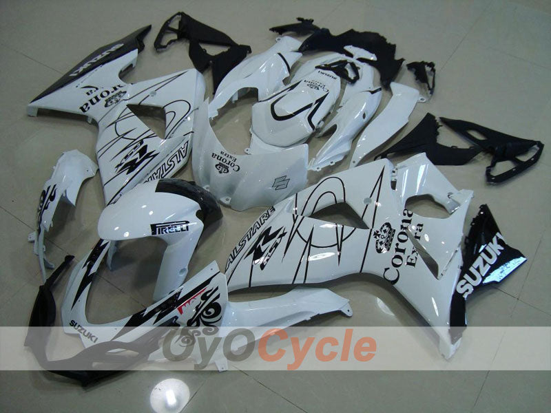 Kit de carénage à injection pour GSX R1000 09-16 - Blanc, Noir - Corona #OYO87902863 Image principale du produit
