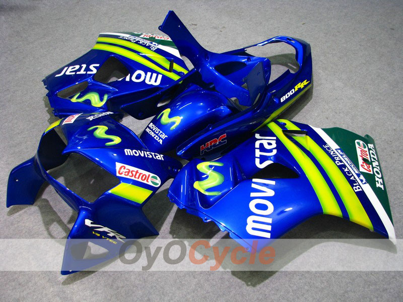 Kit de carénage pour VFR800 98-01 - Bleu - Castrol #OYO87902909