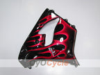 Kit de carénages pour NINJA ZX-9R 00-01 - Rouge, Noir - Flamme #OYO87903025