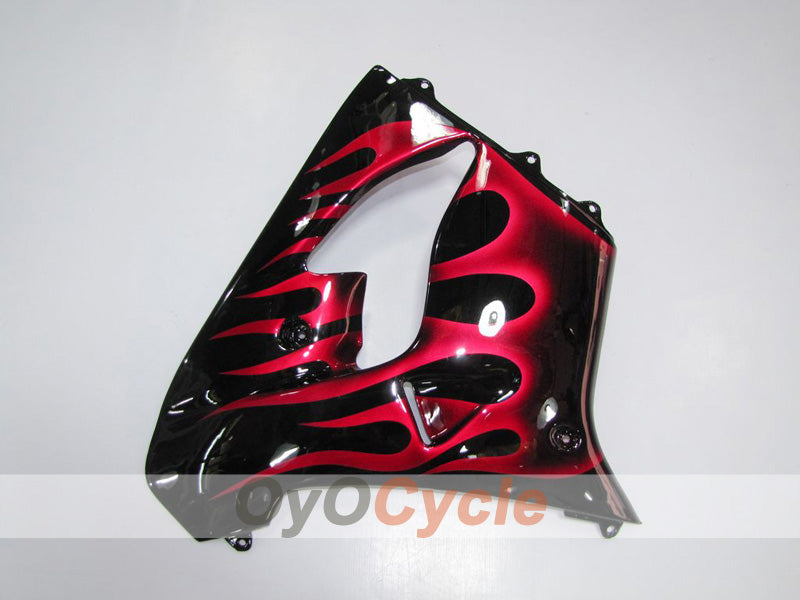 Kit de carénages pour NINJA ZX-9R 00-01 - Rouge, Noir - Flamme #OYO87903025