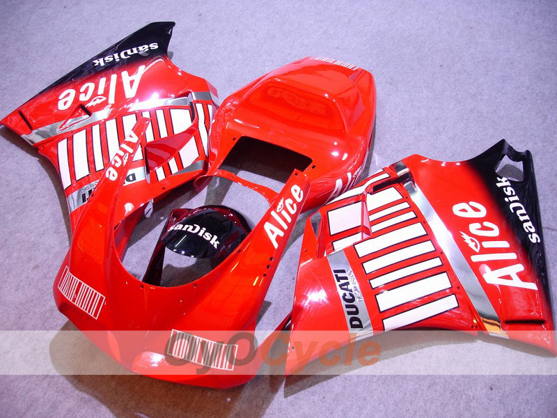 Kit de carénage à injection pour Ducati 996 99-02 - Rouge, noir - Alice #OYO87902192 Image principale du produit