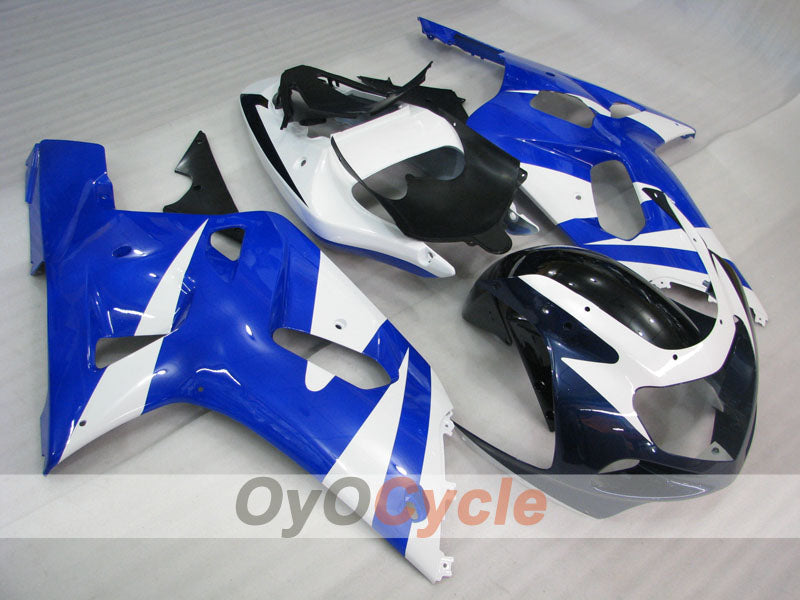 Kit de carénage à injection pour GSX R600 01-03 - Bleu, Blanc, Noir - Style d'origine #OYO87905096