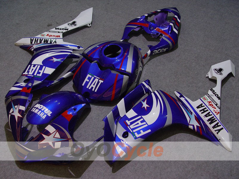 Kit de carénages d’injection pour YZF-R1 07-08 - Bleu, blanc - FIAT, MOTUL #OYO87900857