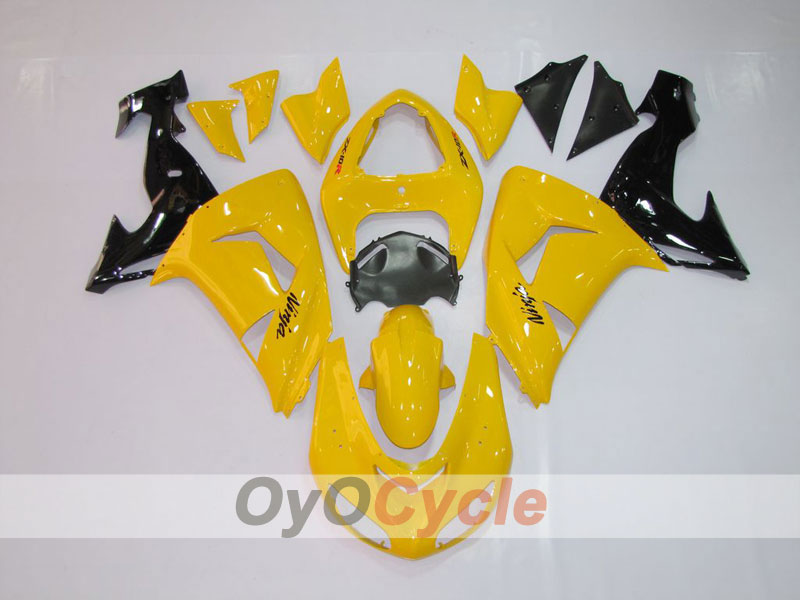 Kit de carénages à injection pour NINJA ZX-10R 06-07 - Jaune, Noir - Style usine #OYO87901578