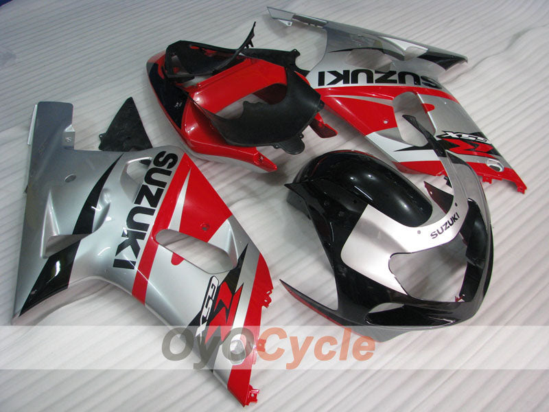 Kit de carénage à injection pour GSX R1000 00-02 - Rouge, Noir, Argent - Style usine #OYO87905185 Image principale du produit