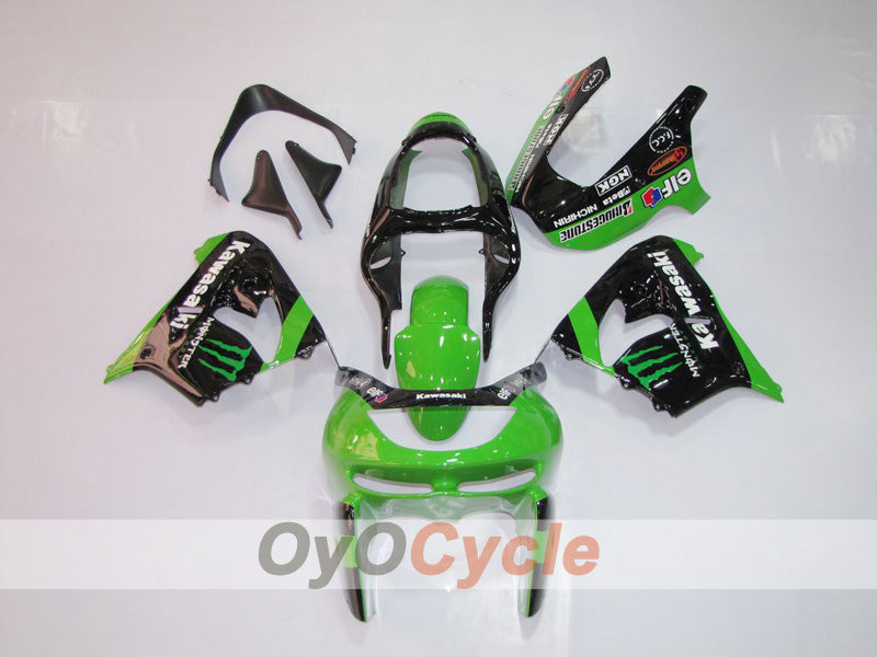 Kit de carénages pour NINJA ZX-9R 98-99 - Vert, Noir - Monster #OYO87903017