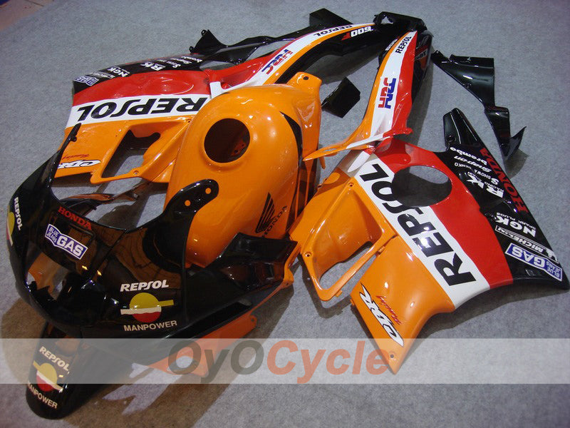 Kit de carénage pour Honda CBR600 F2 de 91-94 - Orange, Noir - Repsol #OYO87903106 Image principale du produit