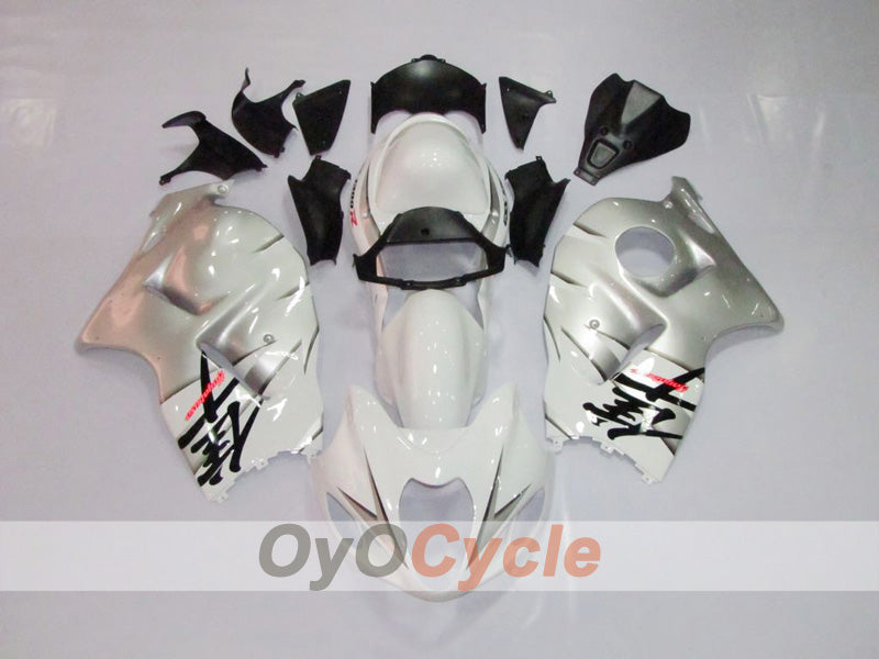 Kit de carénages à injection pour GSXR1300 Hayabusa 99-07 - Blanc, argent - Style usine #OYO87902885