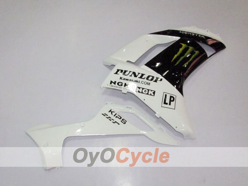 Kit de carénage à injection pour NINJA ZX-6R 07-08 - Blanc, noir - Monster #OYO87901947