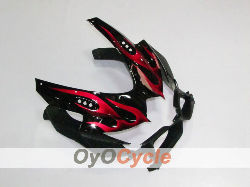 Kit de carénage à injection pour GSX R600 08-10 - Rouge, Noir - Flame #OYO87901624