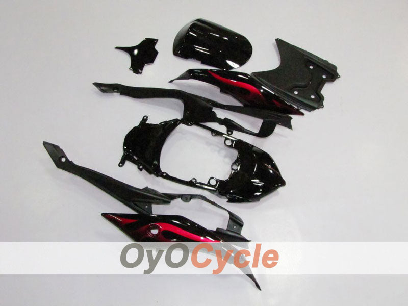 Kit de carénages à injection pour GSX R750 08-10 - Rouge, Noir - Flame #OYO87901432