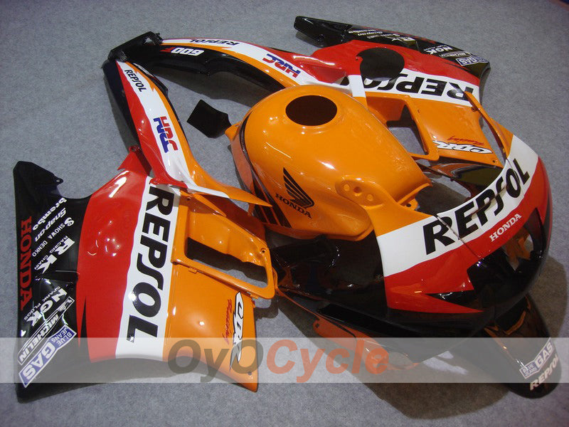 Kit de carénage pour Honda CBR600 F2 de 91-94 - Orange, Noir - Repsol #OYO87903107 Image principale du produit