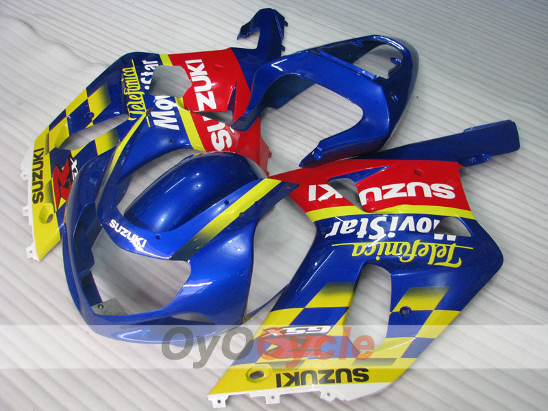 Kit de carénage à injection pour GSX R600 01-03 - Jaune, Bleu - Movistar #OYO87901060 Image principale du produit