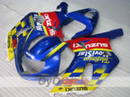 Kit de carénage à injection pour GSX R600 01-03 - Jaune, Bleu - Movistar #OYO87901060