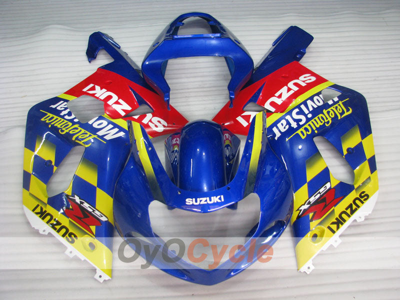Kit de carénage à injection pour GSX R750 00-03 - Jaune, Bleu - Movistar #OYO87901064 Image secondaire du produit