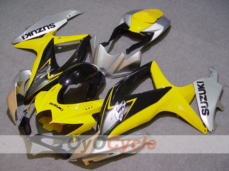 Kit de carénage à injection pour GSX R600 08-10 - Jaune, Noir - Style usine #OYO87901669 Image principale du produit