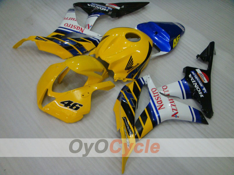 Kit de carénage à injection pour CBR600RR 07-08 - Jaune, Noir - Nastro Azzurro #OYO87900377