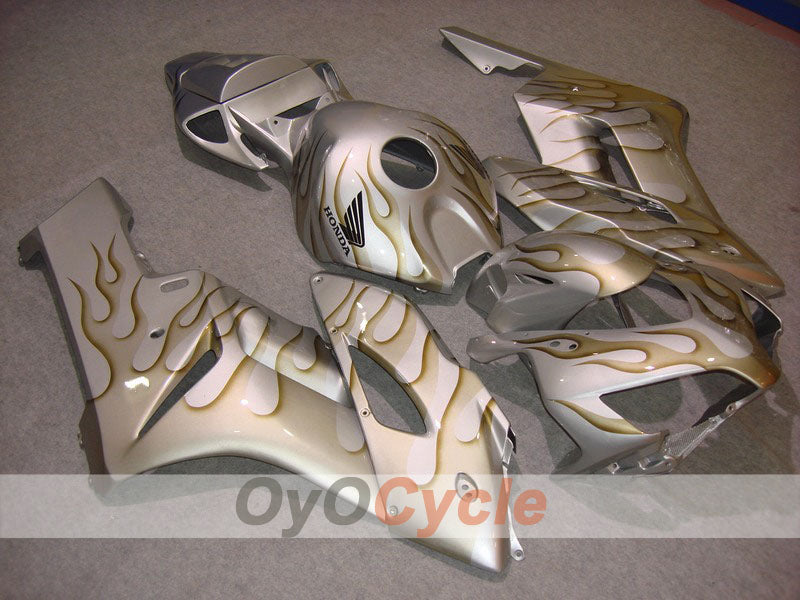 Kit de carénage à injection pour CBR1000RR 04-05 - Jaune, Argent - Flame #OYO87900487 Image principale du produit