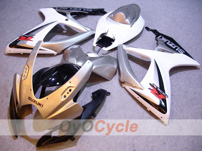 Kit de carénage à injection pour GSX R750 06-07 - Blanc, Argent - Style d'usine #OYO87901336