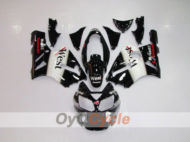 Kit de carénage injecté pour NINJA ZX-12R de 02-05 - Blanc, Noir - West #OYO87903116 Image principale du produit