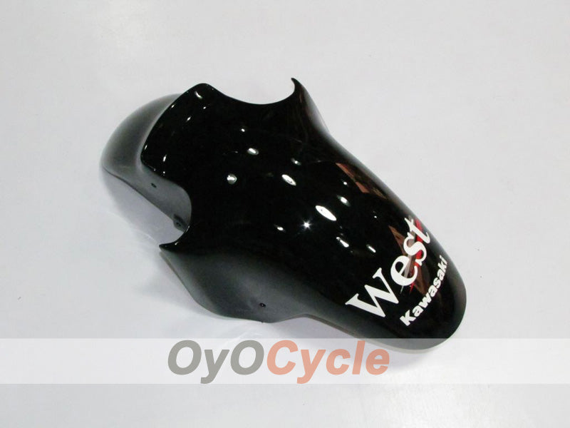 Kit de carénage injecté pour NINJA ZX-12R de 02-05 - Blanc, Noir - West #OYO87903116