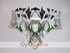 Kit de carénages à injection pour CBR600RR 07-08 - Vert, argenté - Flammes #OYO87900357