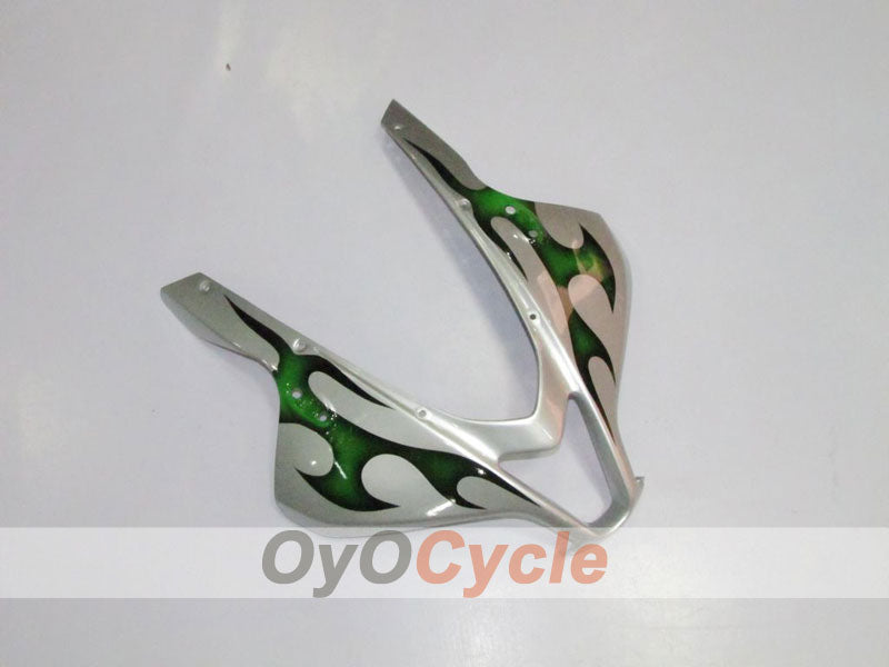 Kit de carénages à injection pour CBR600RR 07-08 - Vert, argenté - Flammes #OYO87900357