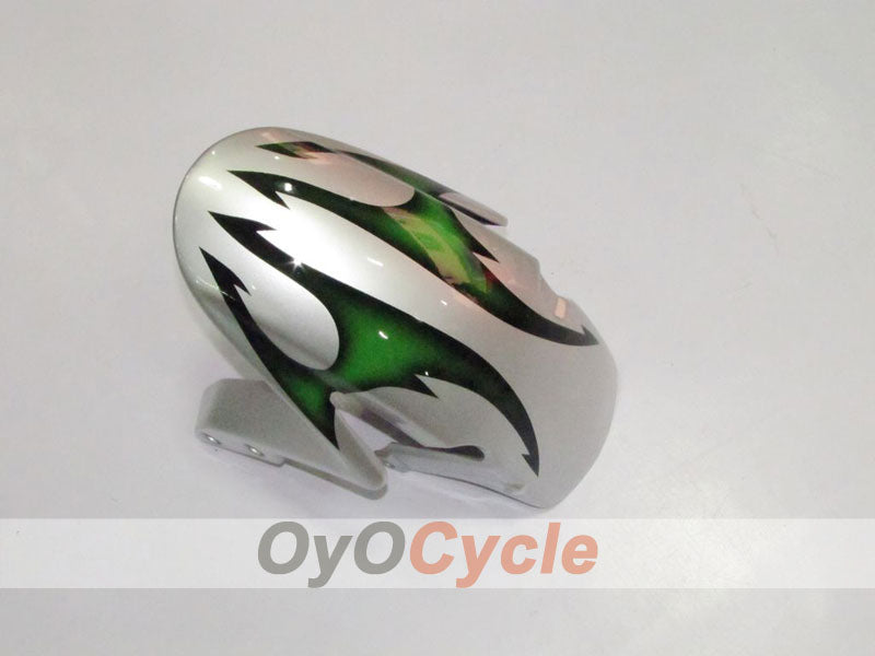 Kit de carénages à injection pour CBR600RR 07-08 - Vert, argenté - Flammes #OYO87900357