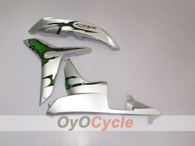 Kit de carénages à injection pour CBR600RR 07-08 - Vert, argenté - Flammes #OYO87900357