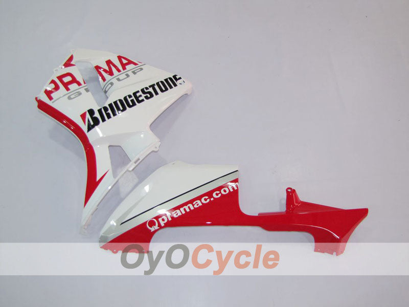 Kit de carénage à injection pour CBR600RR 03-04 - Rouge, Blanc - PRAMAC #OYO87902593 Image secondaire du produit
