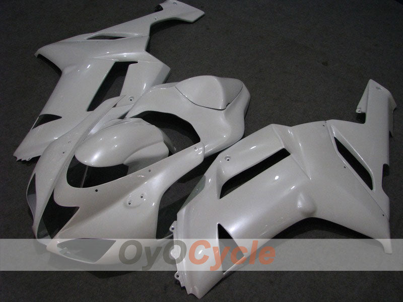 Kit de carénages injectés pour NINJA ZX-6R 07-08 - Blanc - Style d’origine #OYO87901908 Image principale du produit