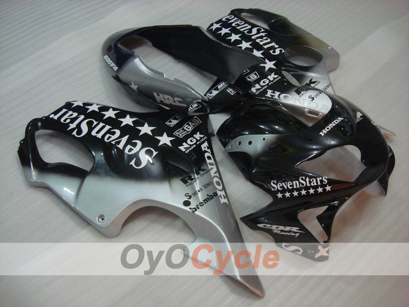 Kit de carénage à injection pour CBR600F4 99-00 - Noir, Argent - SevenStars #OYO87900143 Image principale du produit