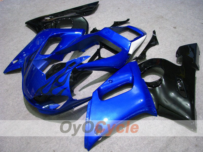 Kit de carénages à injection pour YZF-R6 98-02 - Bleu, noir - Flamme #OYO87900992 Image principale du produit